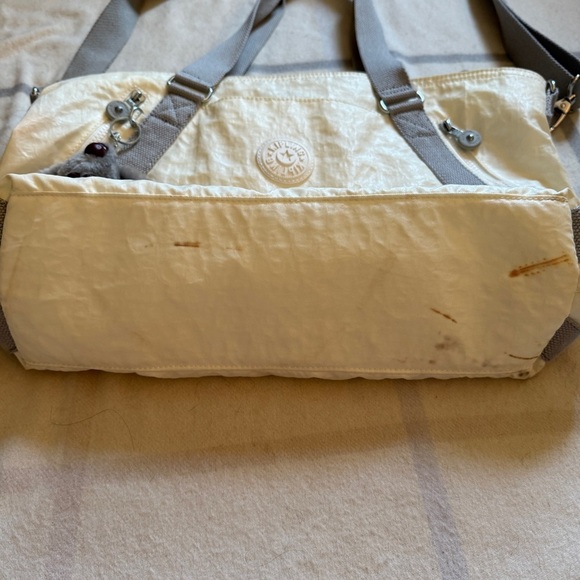 Kipling Cream and Gray Overnight Tote Bag - Picture 7 of 14